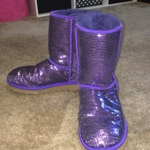 Purple sequin Ugg boots